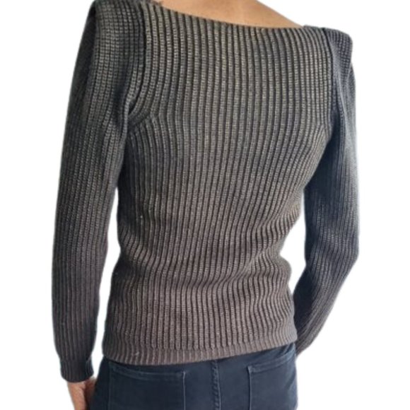 Rare find Kookai low cut metallic shine sweater - Picture 3 of 7